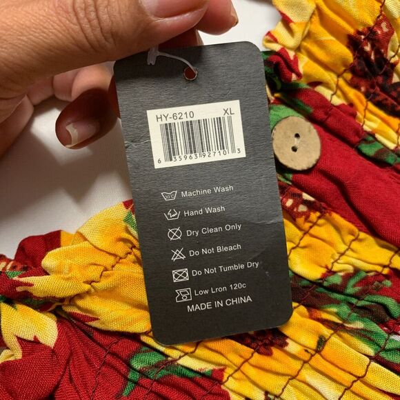 J&W Women’s Cute Sleeveless Red Sunflowers Dress, fit & flare MIDI DRESS size XL - Picture 13 of 13